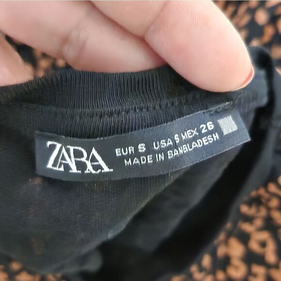 Zara Leopard Print Crewneck Tee - Picture 3 of 4